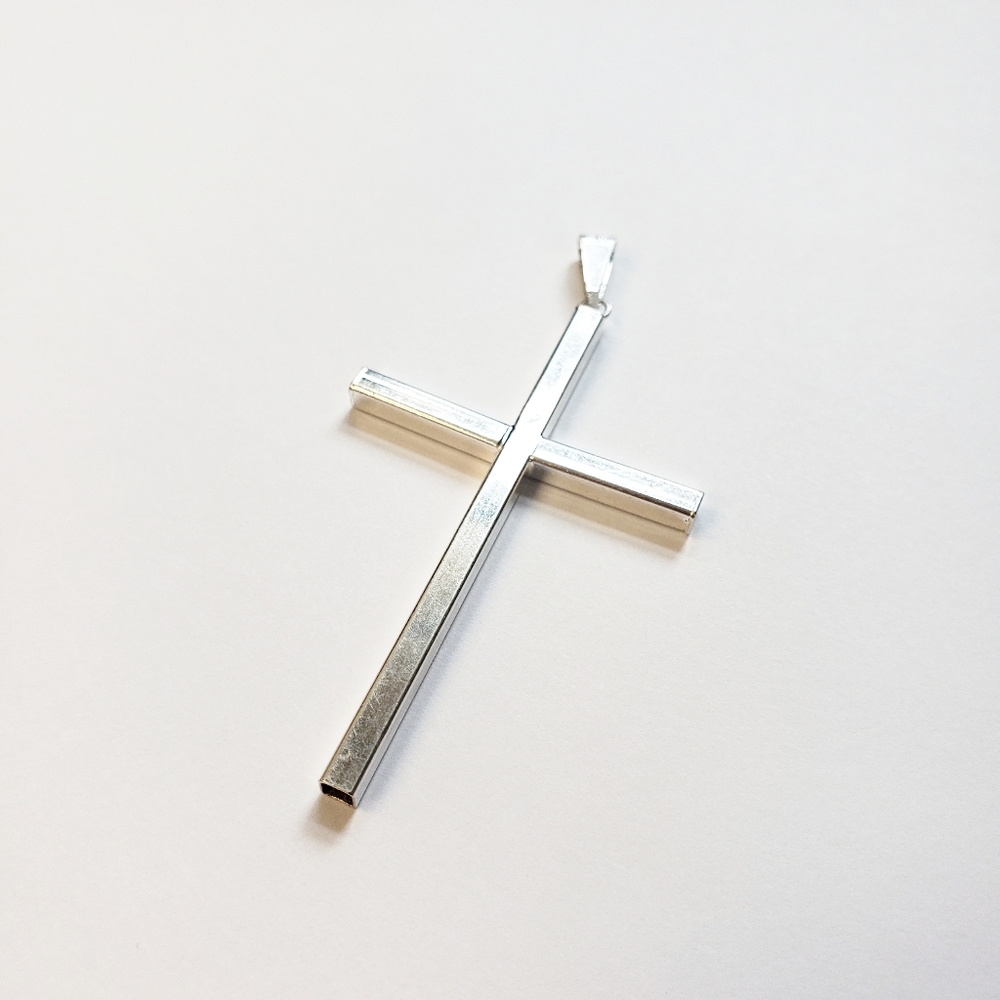 "Tall" Sterling Silver Cross Pendant